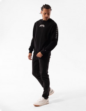 Black Russell Athletic Batten Men Crew Neck Sweaters | 72GLTRZOX