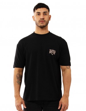 Black Russell Athletic Outfitters Pocket Men T Shirts | 93CUIWVFO