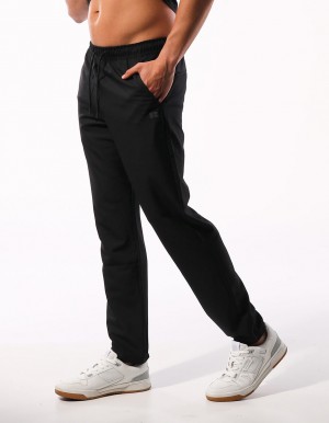 Black Russell Athletic R Logo Active Stretch Men Track pants | 91PKQCEIO