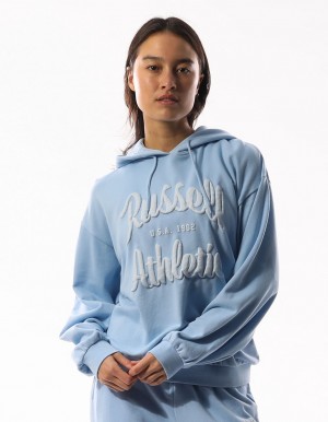 Blue Russell Athletic Maplewood Oversized Women Hoodie | 27LRBNQGJ