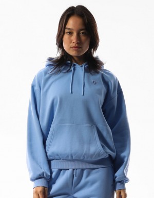 Blue Russell Athletic R Logo Women Hoodie | 65OPIEBAL