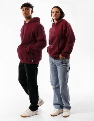 Burgundy Russell Athletic Unisex Dri Men Hoodie | 59LAGOUTJ