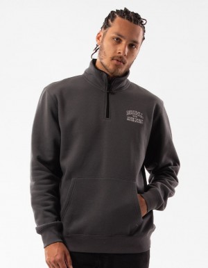 Dark Grey Russell Athletic Arch 1/4 Zip Men Top | 72EVTNUGI