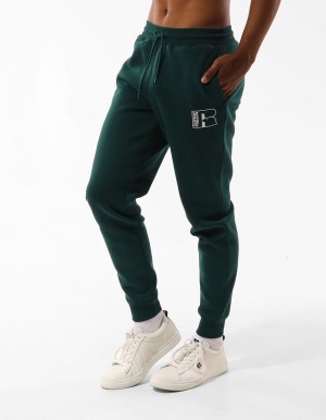 Green Russell Athletic Corp Inlay Logo Men Track pants | 39XQMKPTB