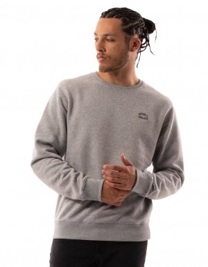 Grey Russell Athletic Originals Small Arch Men Crew Neck Sweaters | 39DNKBPLO