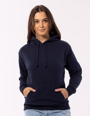 Navy Russell Athletic Originals Embriodered Women Hoodie | 36NYMDQKA