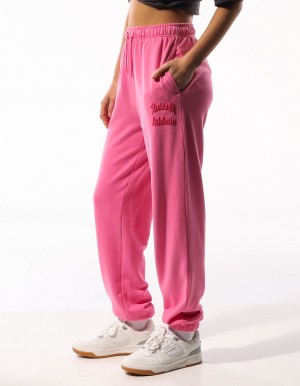 Pink Russell Athletic Maplewood Baggy Women Track pants | 17YOMCLSQ