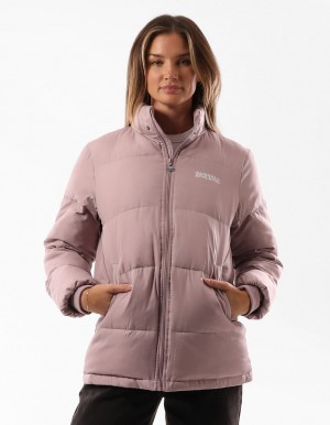 Purple Red Russell Athletic Tribecca Women Puffer Jacket | 80LQBEIUC