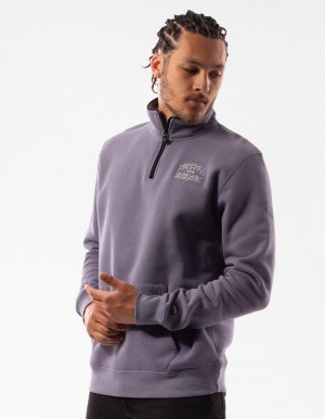 Purple Russell Athletic Arch 1/4 Zip Men Top | 53CJLKREQ