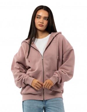 Rose Russell Athletic Originals Embroidered Zip Through Women Hoodie | 40TSONDAK