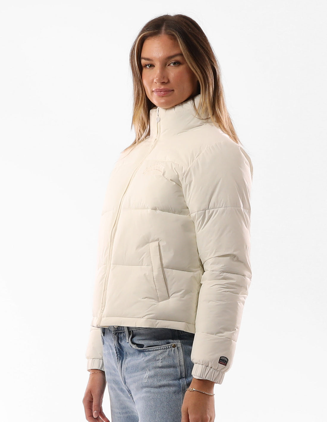 Beige Russell Athletic Belle Cropped Women Jackets | 79SNECZBF