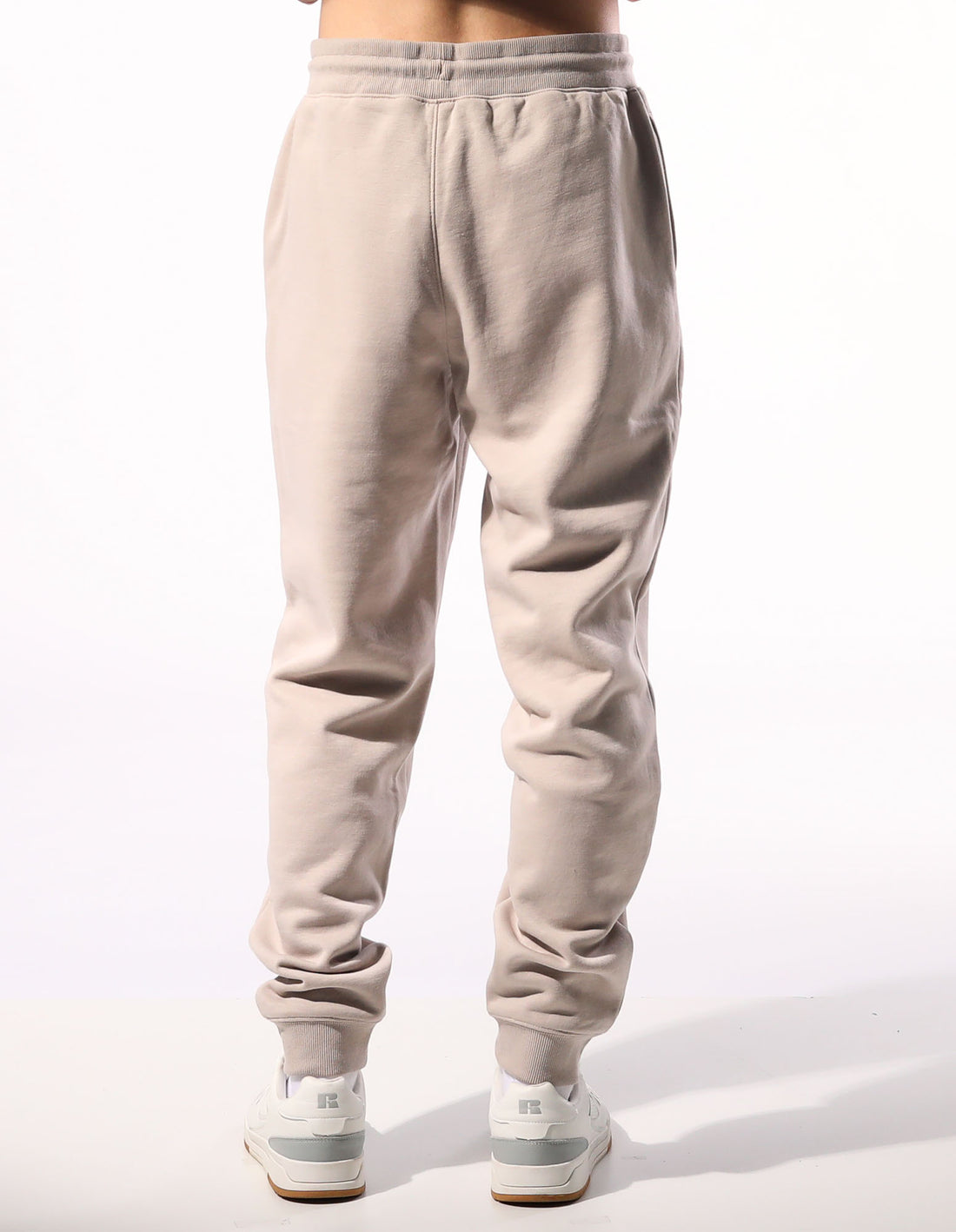 Beige Russell Athletic Brooklyn Cuffed Men Track pants | 24LFZKOHD