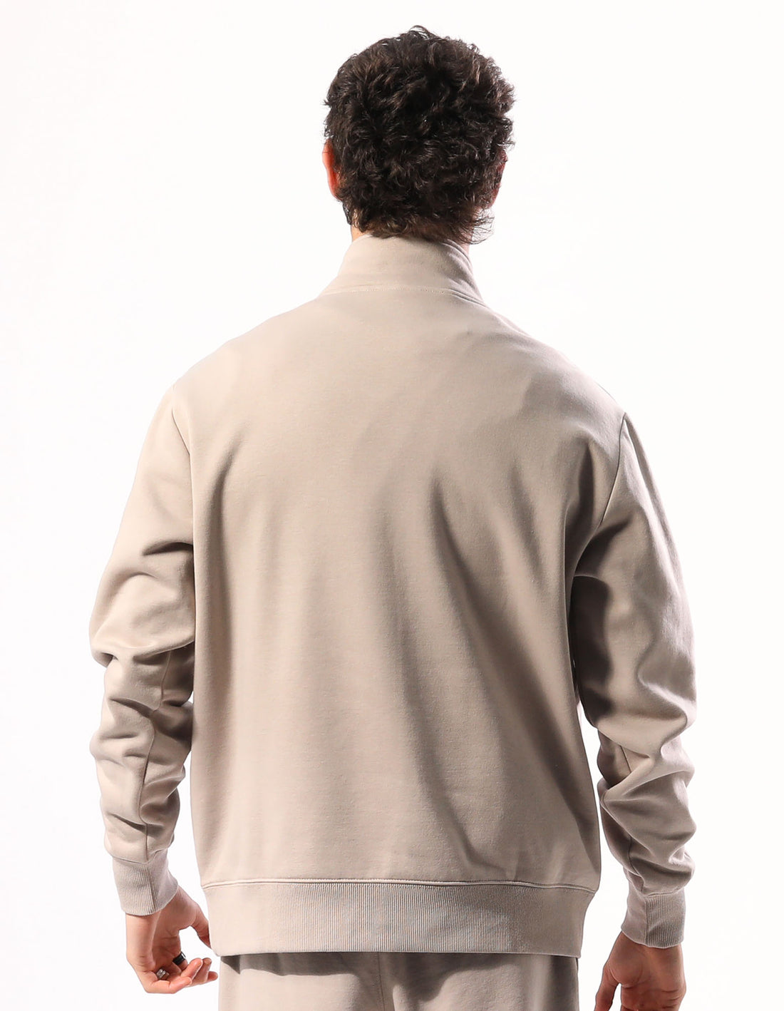 Beige Russell Athletic Brooklyn Quarter Zip Men Top | 23KXPVMRH