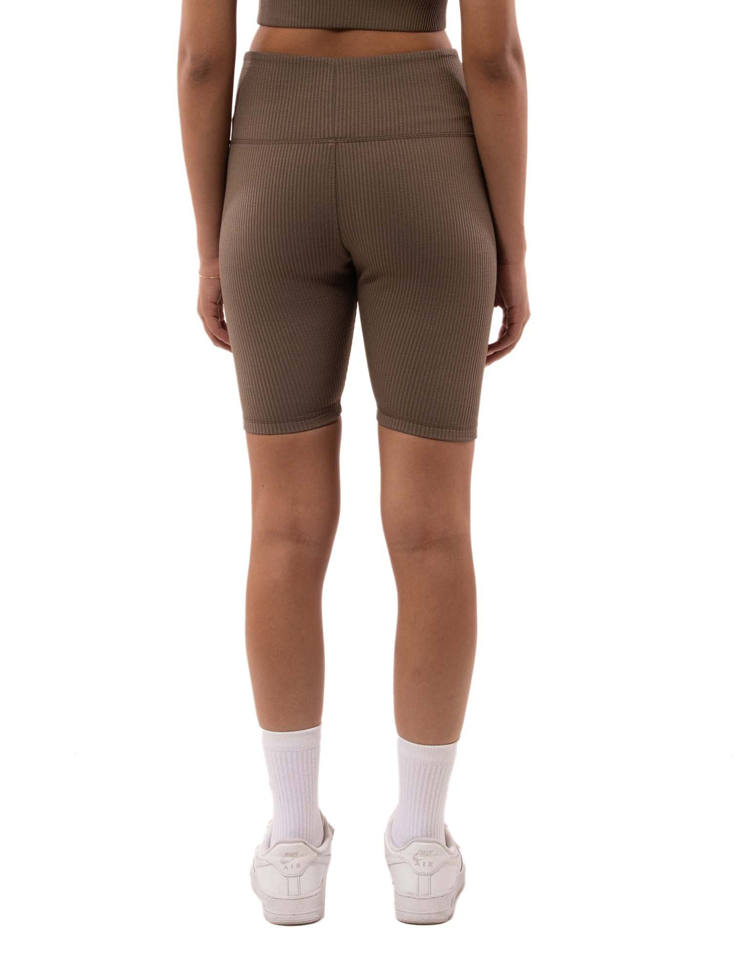 Beige Russell Athletic Deja Vu Ribbed Bike Women Shorts | 79UAECGXY