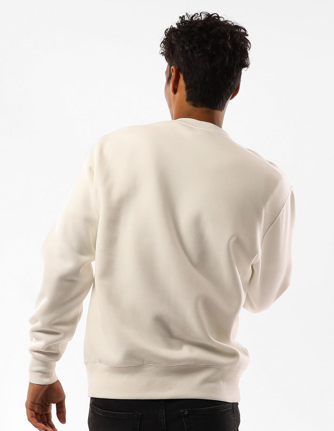 Beige Russell Athletic Melrose Men Crew Neck Sweaters | 46HRZQVEG