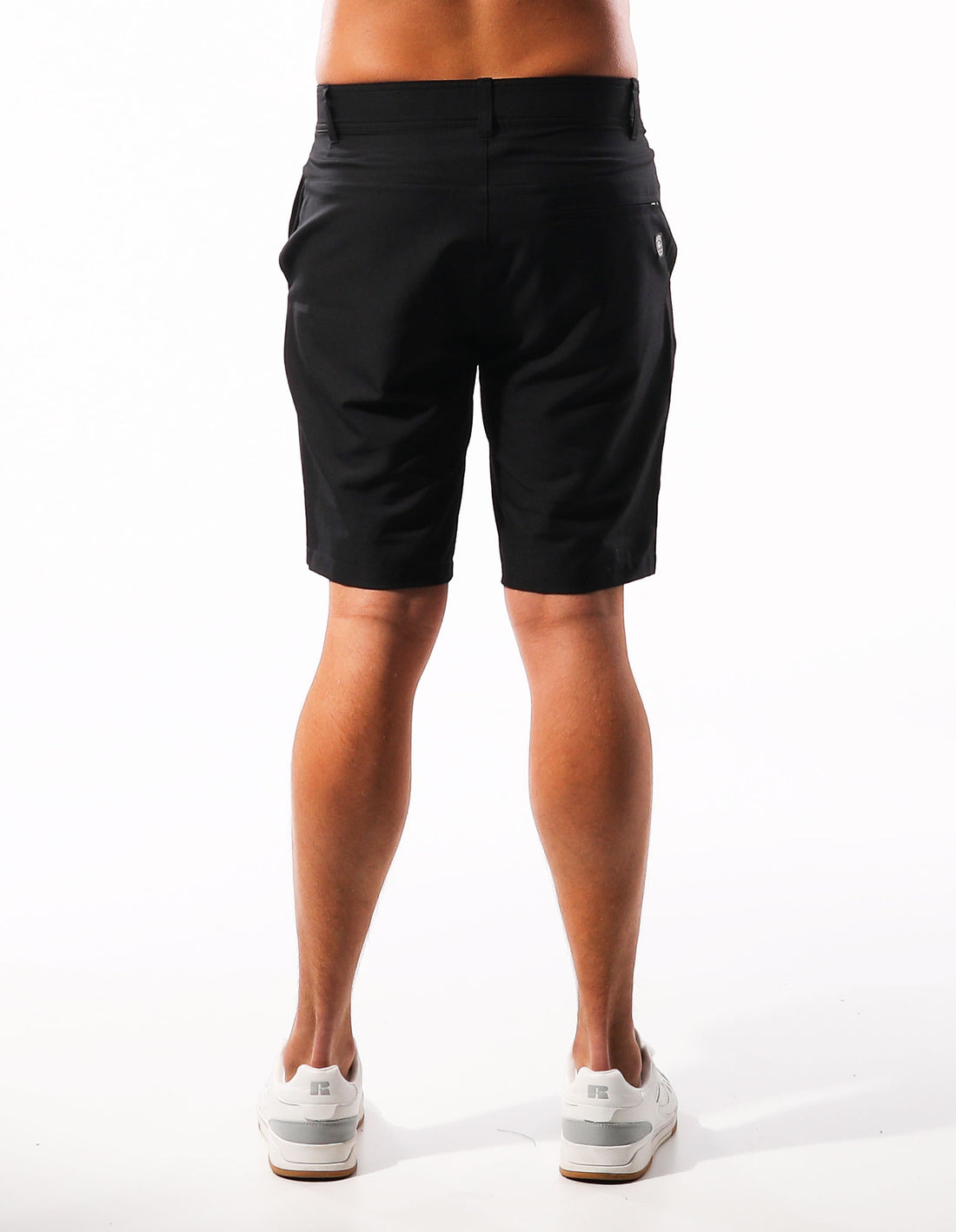 Black Russell Athletic Active Stretch Chino Men Shorts | 83HZGMBKV