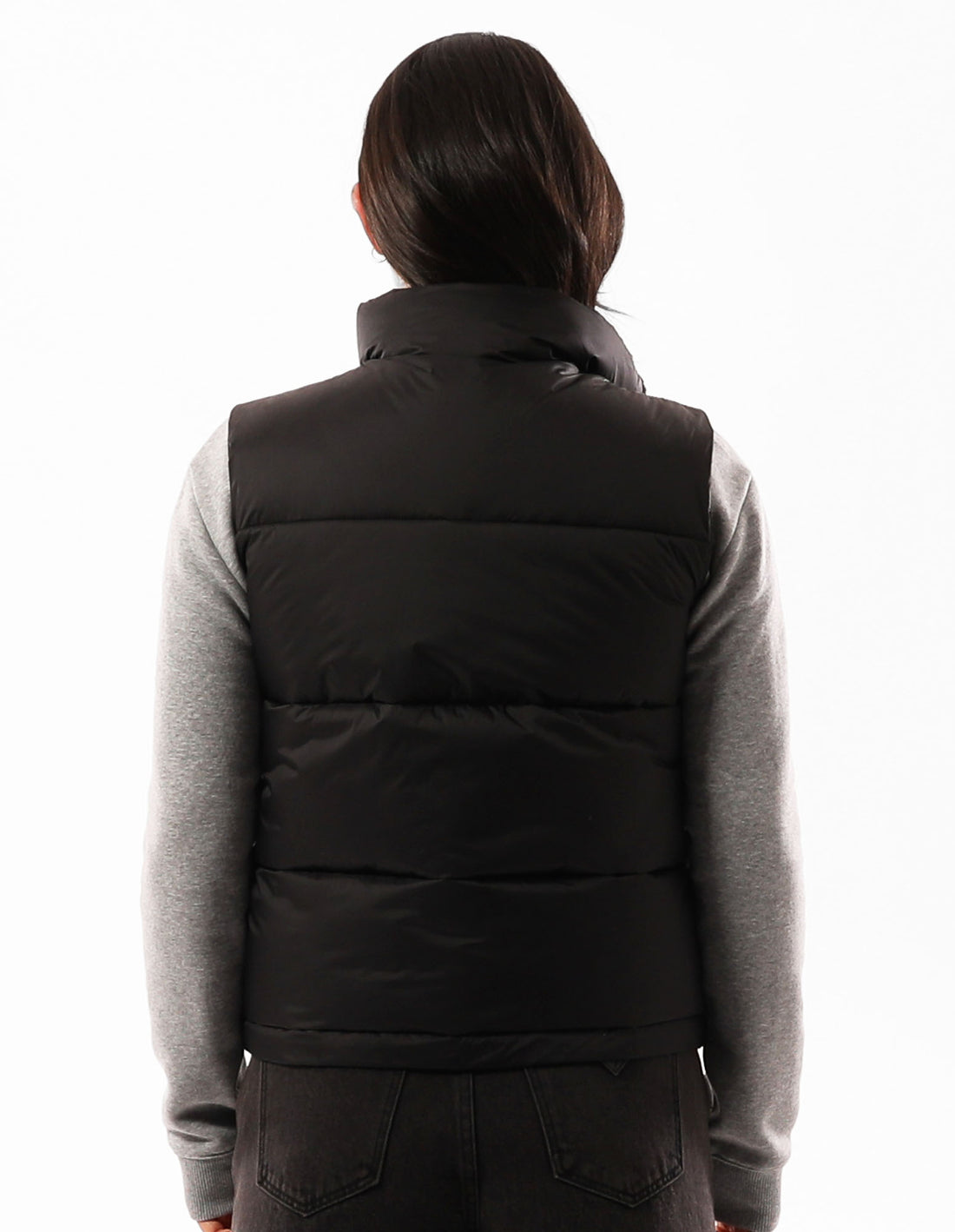 Black Russell Athletic Arlington Vest Women Puffer Jacket | 59UBOICAR