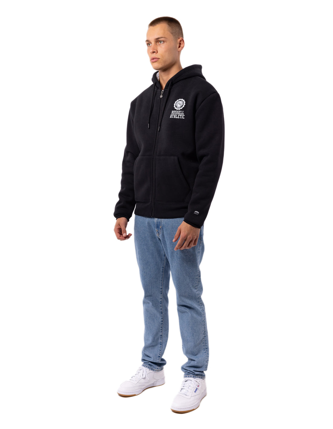 Black Russell Athletic Collegiate Sherpa Men Jackets | 29UADRGVN