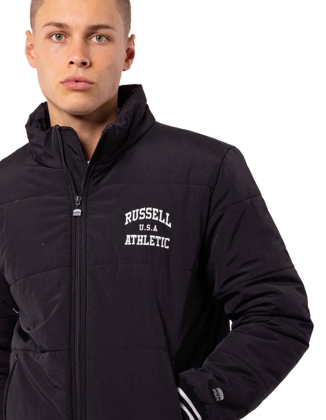 Black Russell Athletic Klute Men Puffers | 91XJBTWHR