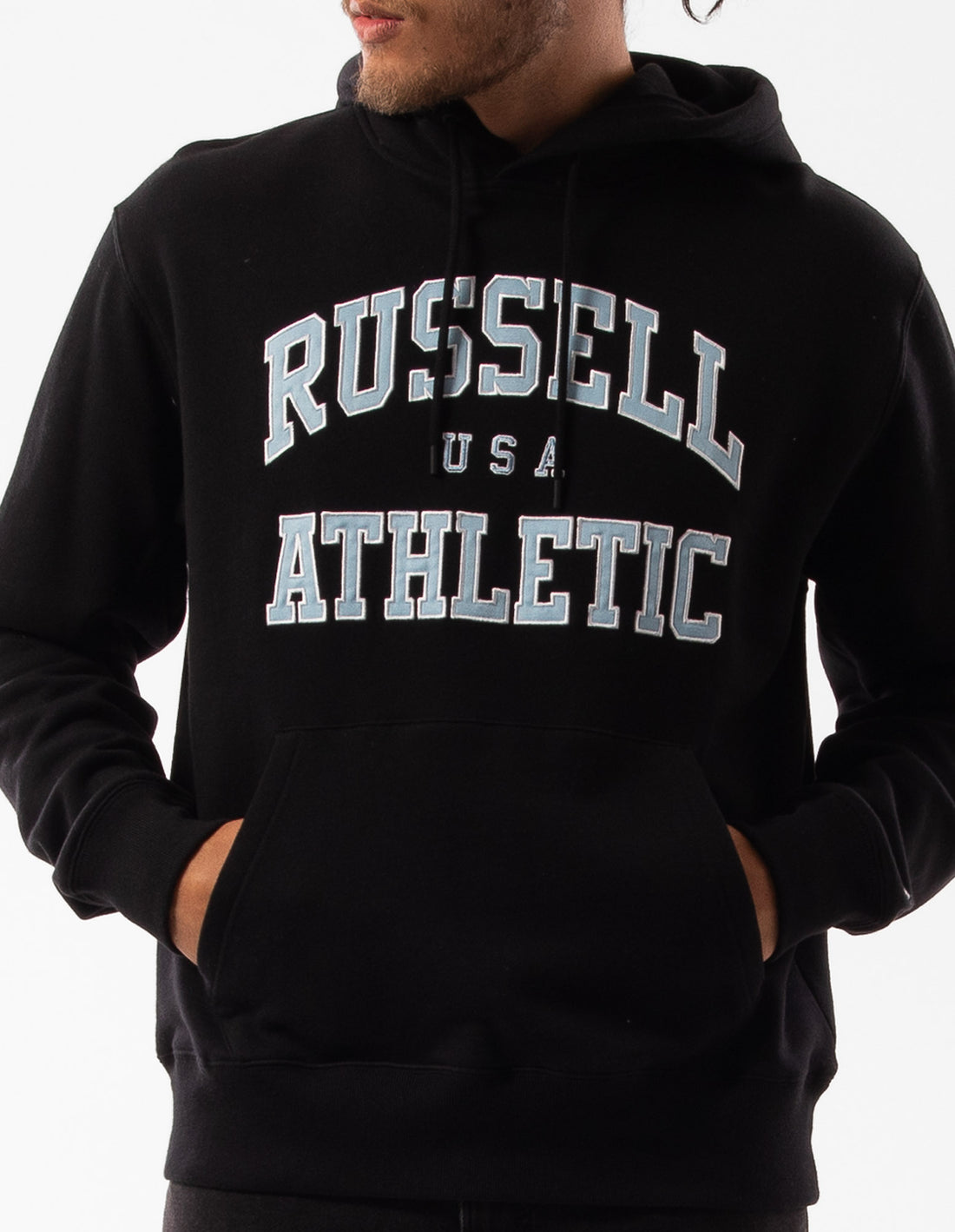 Black Russell Athletic Mercer Men Hoodie | 56TQHVODC