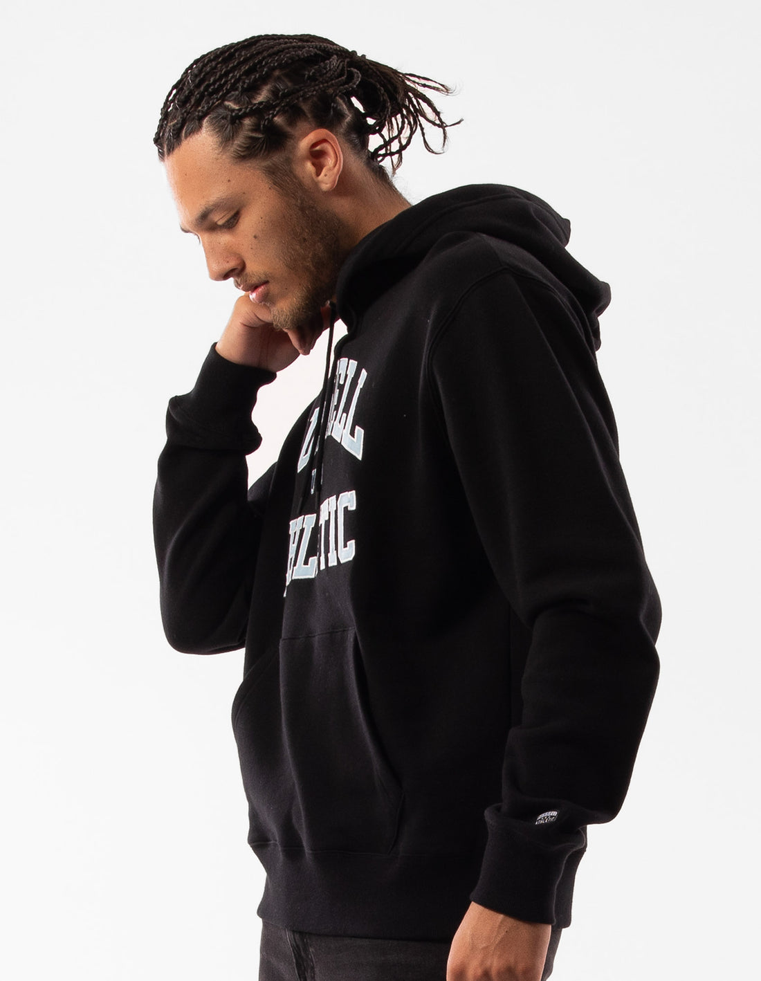 Black Russell Athletic Mercer Men Hoodie | 56TQHVODC