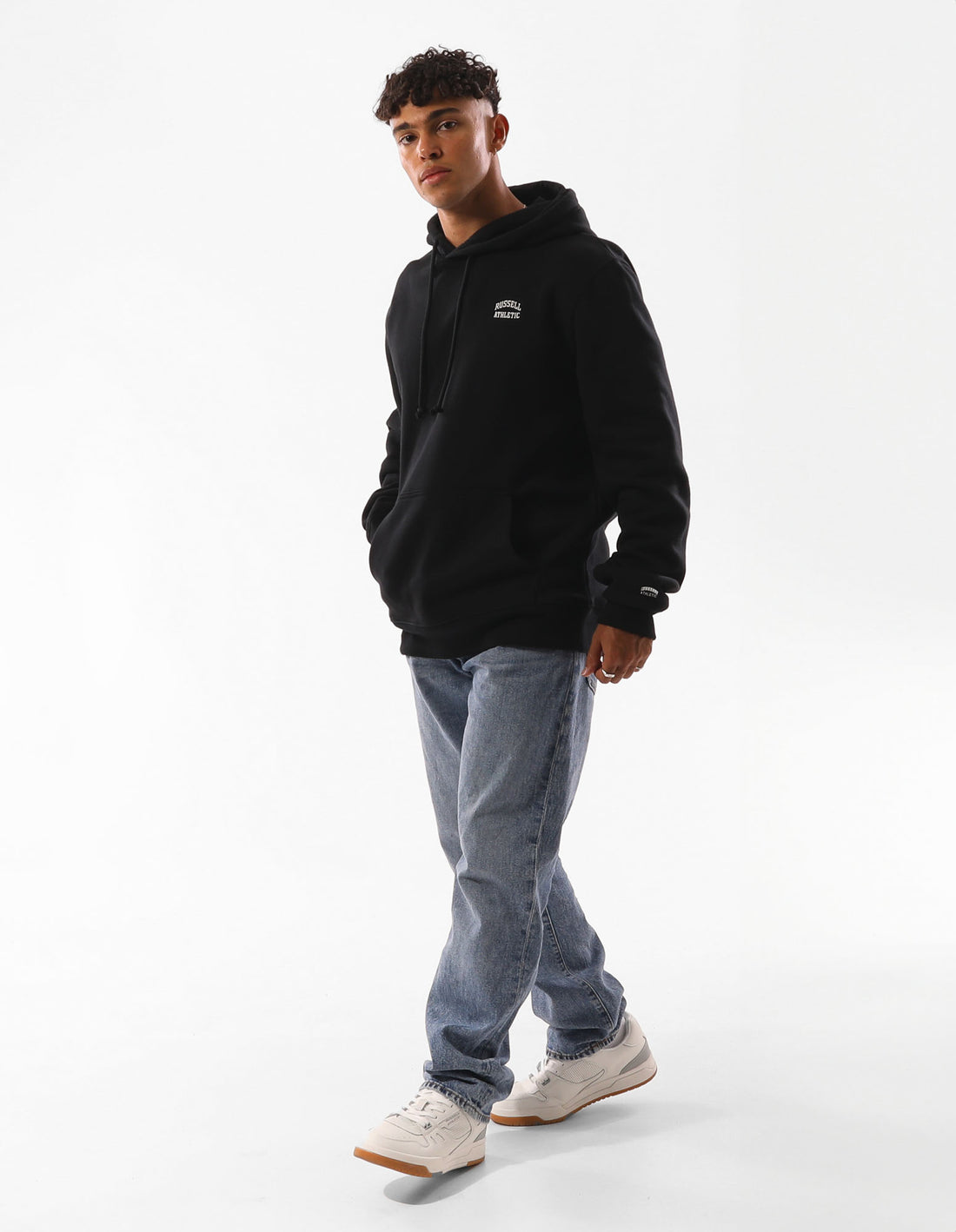 Black Russell Athletic Originals Small Arch Men Hoodie | 96ZYLXQSM