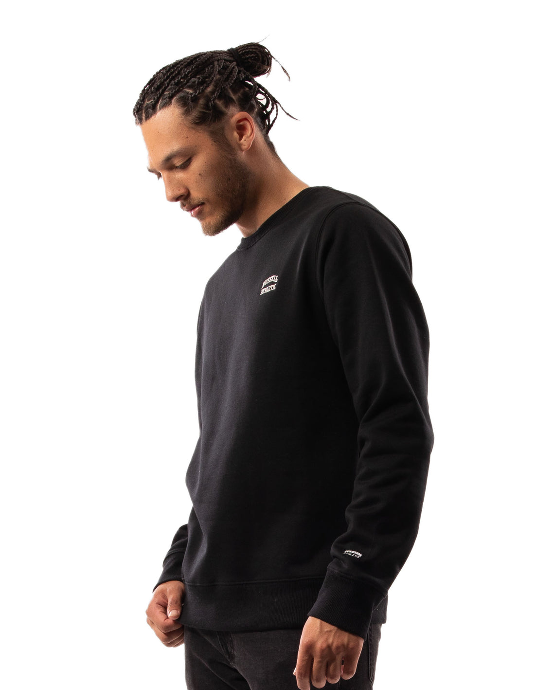 Black Russell Athletic Originals Small Arch Men Crew Neck Sweaters | 29OIEGDTP