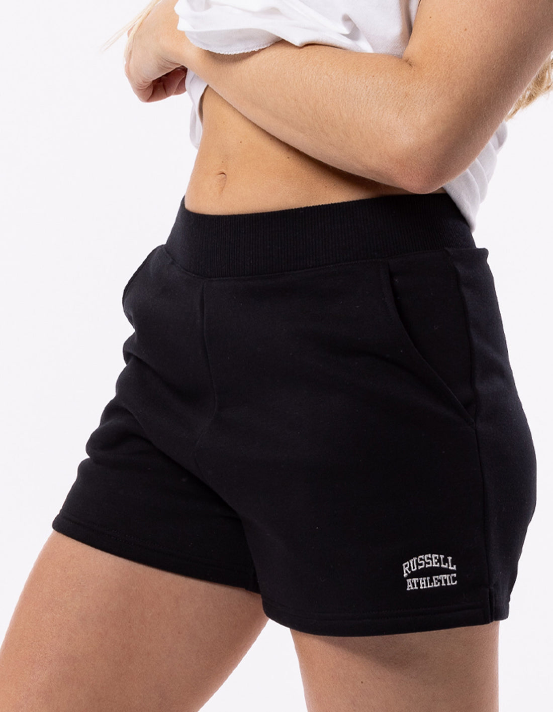 Black Russell Athletic Originals Women Shorts | 69ACOIJNK