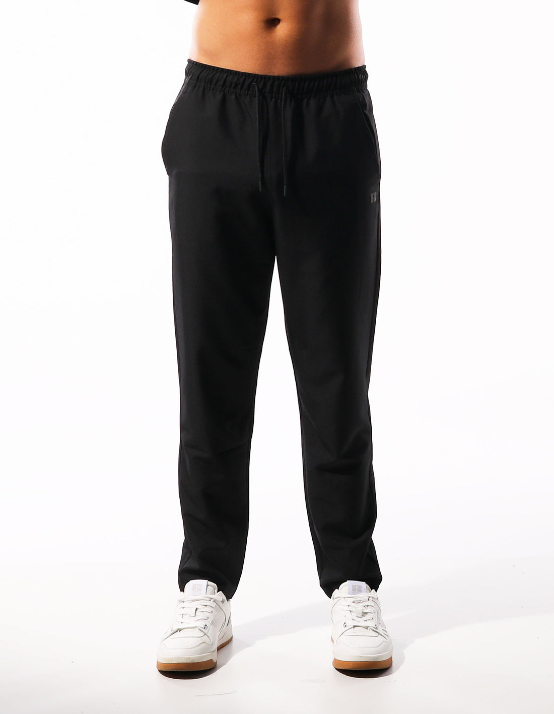 Black Russell Athletic R Logo Active Stretch Men Track pants | 91PKQCEIO