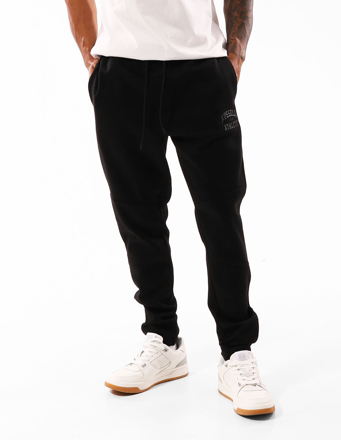 Black Russell Athletic Sirocco Men Track pants | 04XEQDSLW