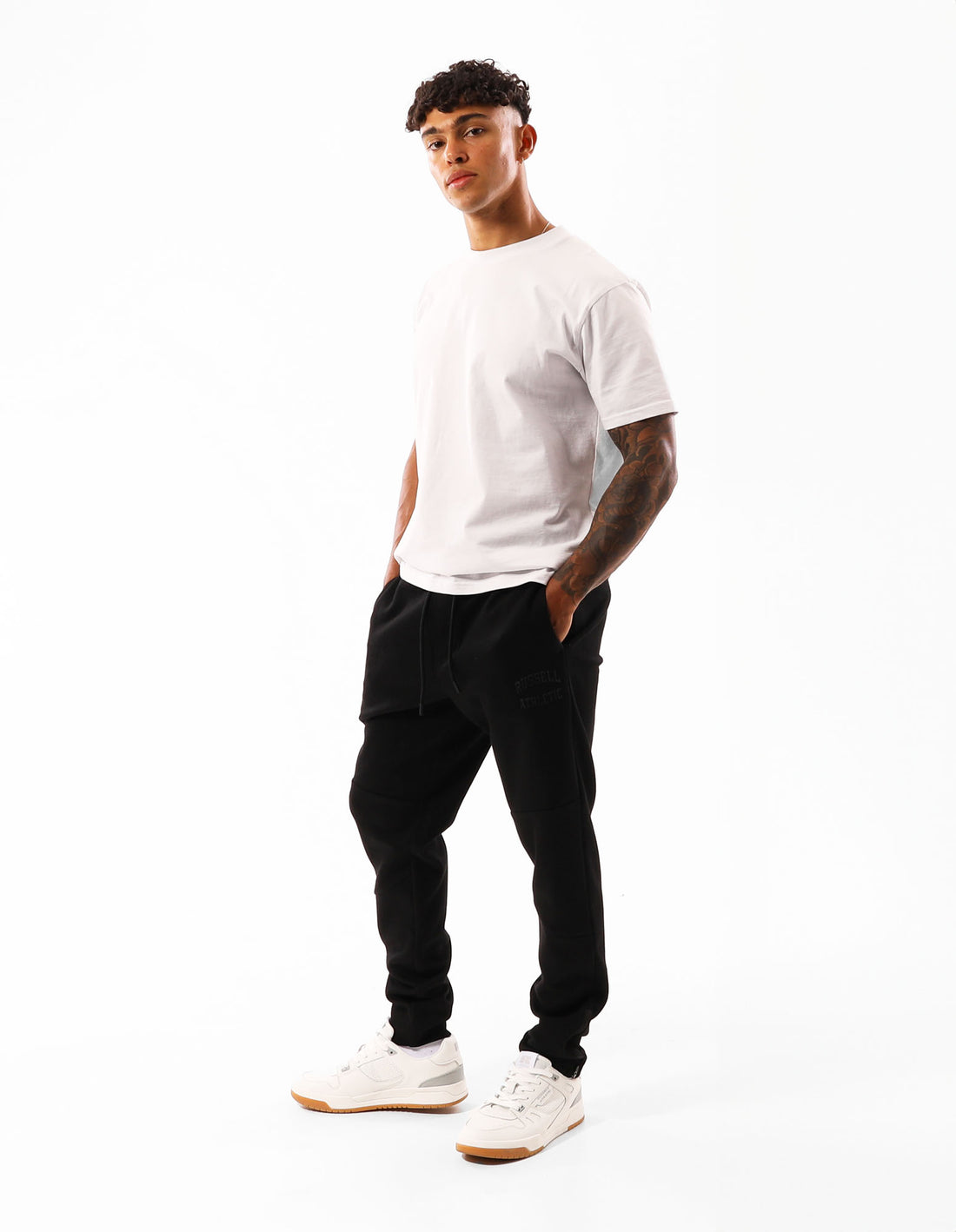 Black Russell Athletic Sirocco Men Track pants | 04XEQDSLW