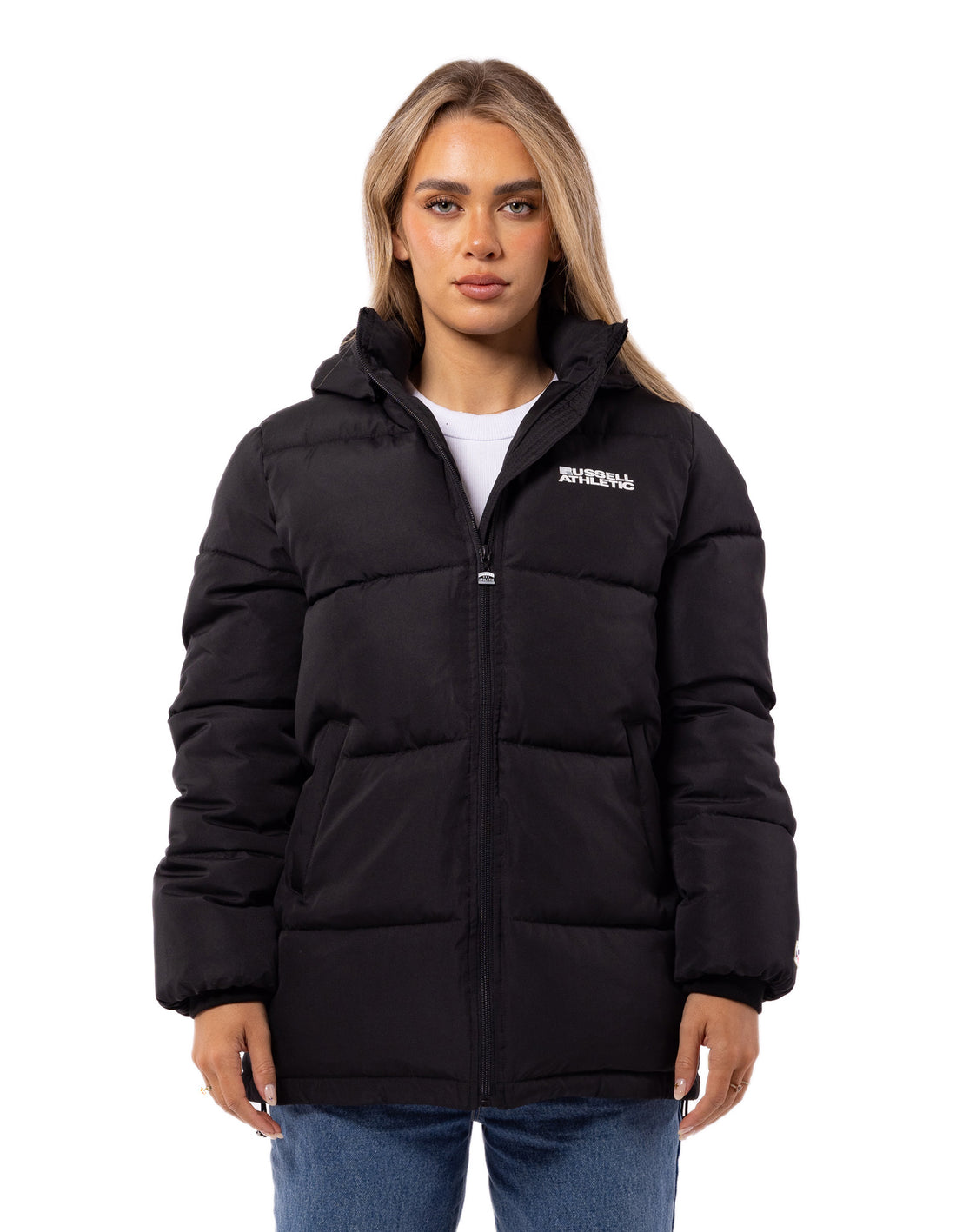 Black Russell Athletic Tribecca Women Puffer Jacket | 12WPMOYXJ