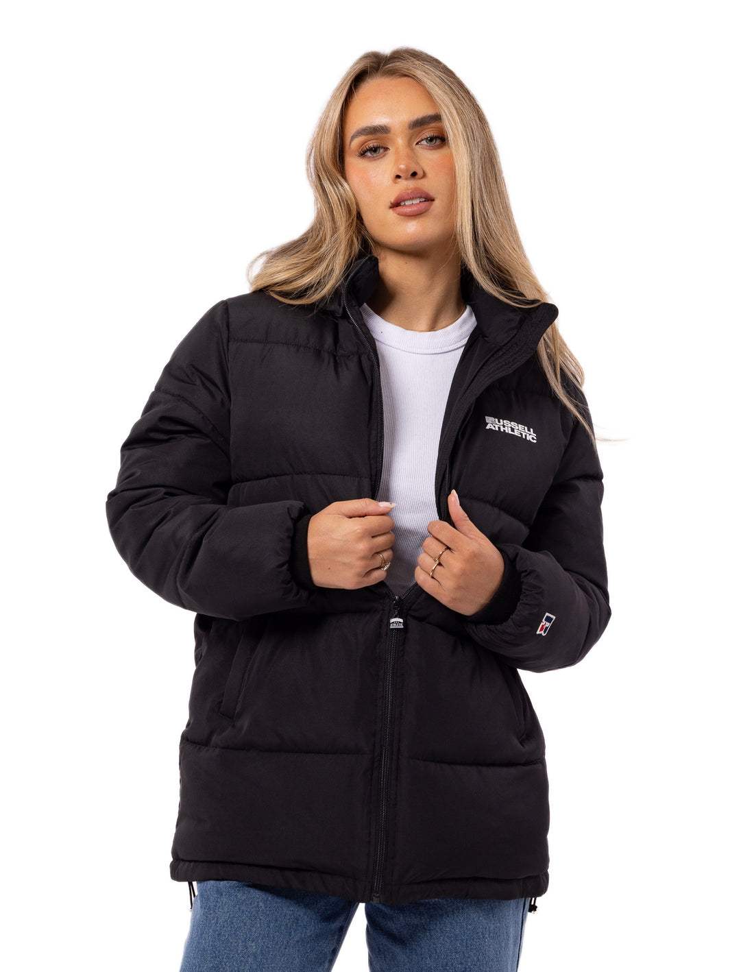 Black Russell Athletic Tribecca Women Puffer Jacket | 12WPMOYXJ