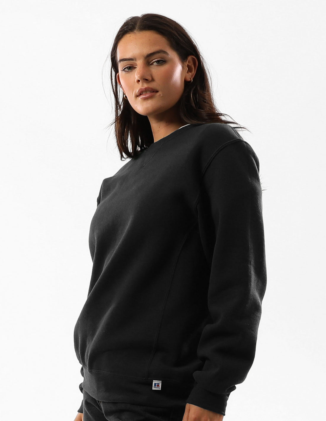 Black Russell Athletic Unisex Dri Men Crew Neck Sweaters | 60JXVWAKS