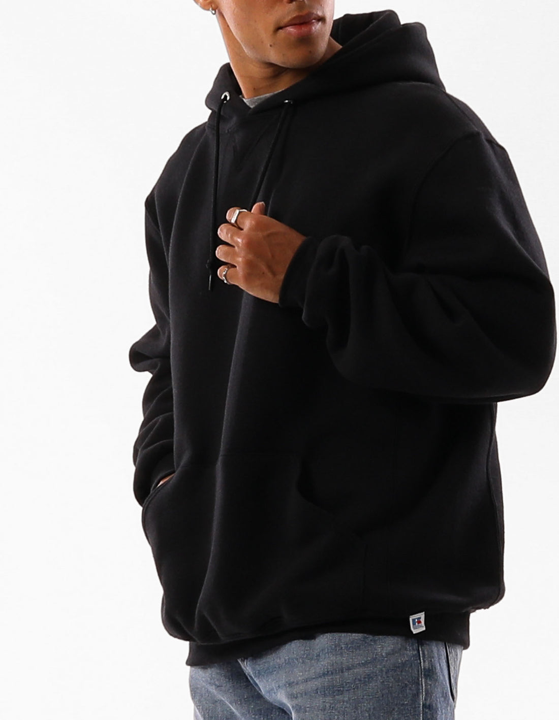 Black Russell Athletic Unisex Dri Men Hoodie | 19PBZXWLK