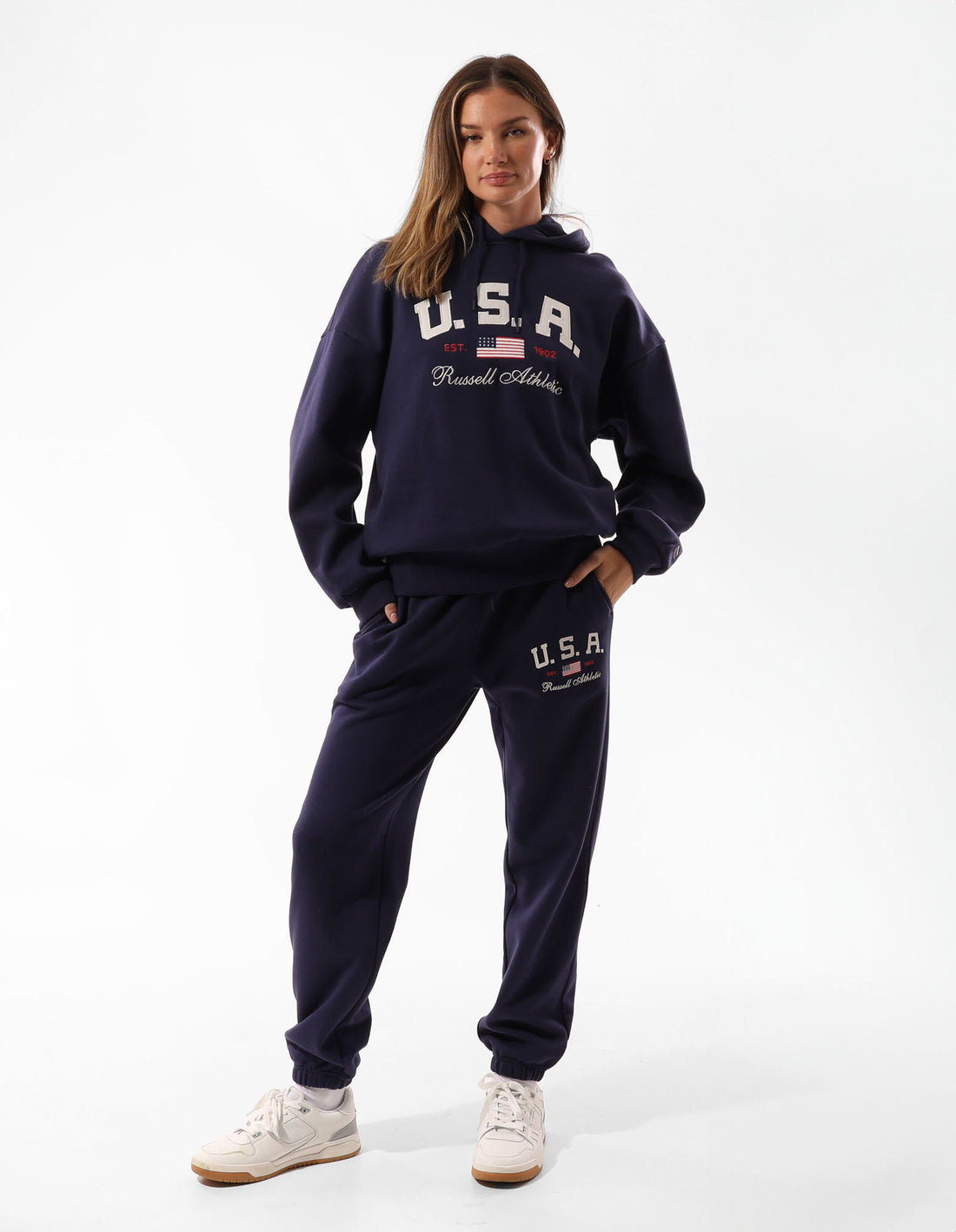 Blue Russell Athletic 1902 Baggy Women Track pants | 91CBTWPKU