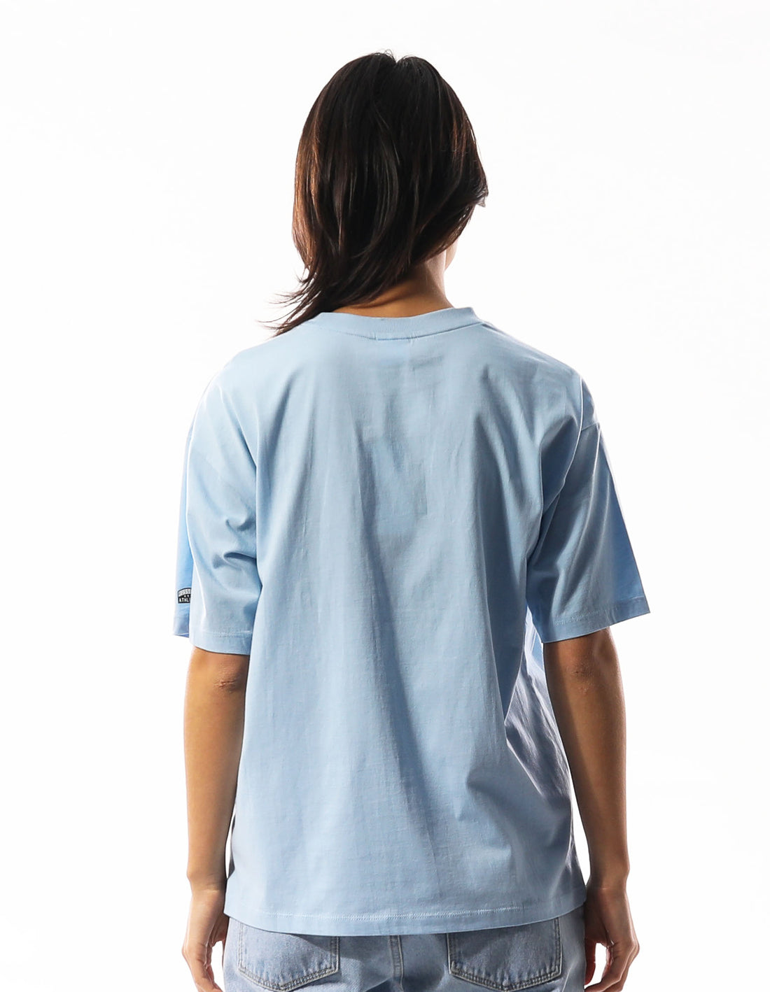 Blue Russell Athletic Annie Oversized Women T Shirts | 40SDRWMFZ