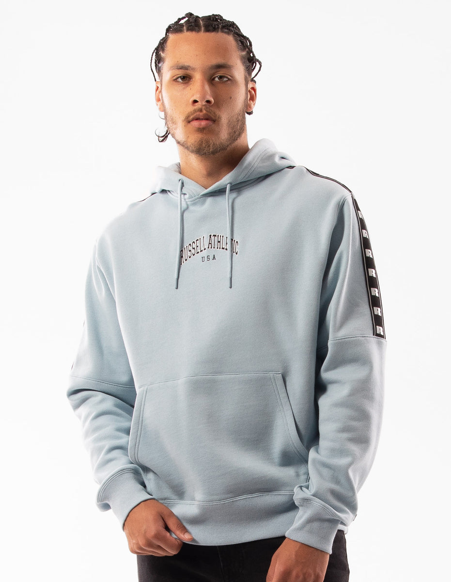 Blue Russell Athletic Batten Men Hoodie | 75WFNCQVY