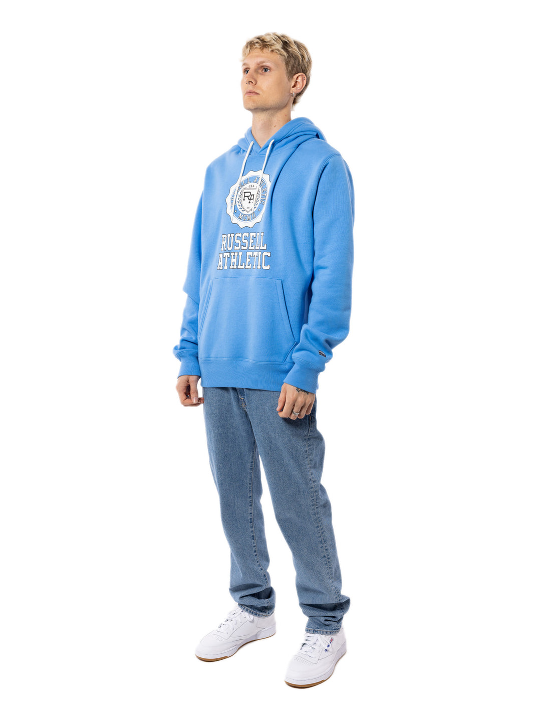 Blue Russell Athletic Collegiate Men Hoodie | 41WBCAMIN