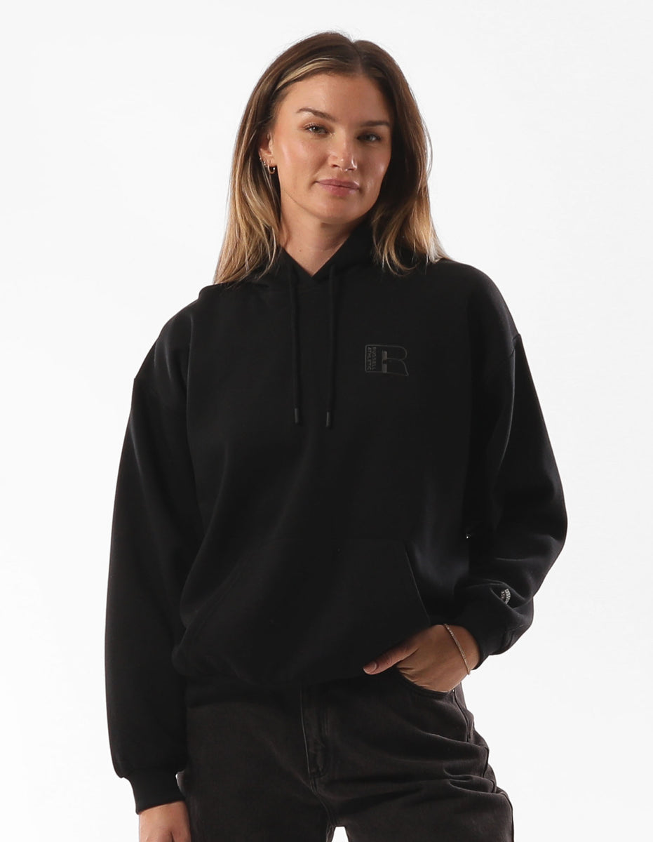 Blue Russell Athletic Original Inlay Logo Women Hoodie | 36DUXSFNJ