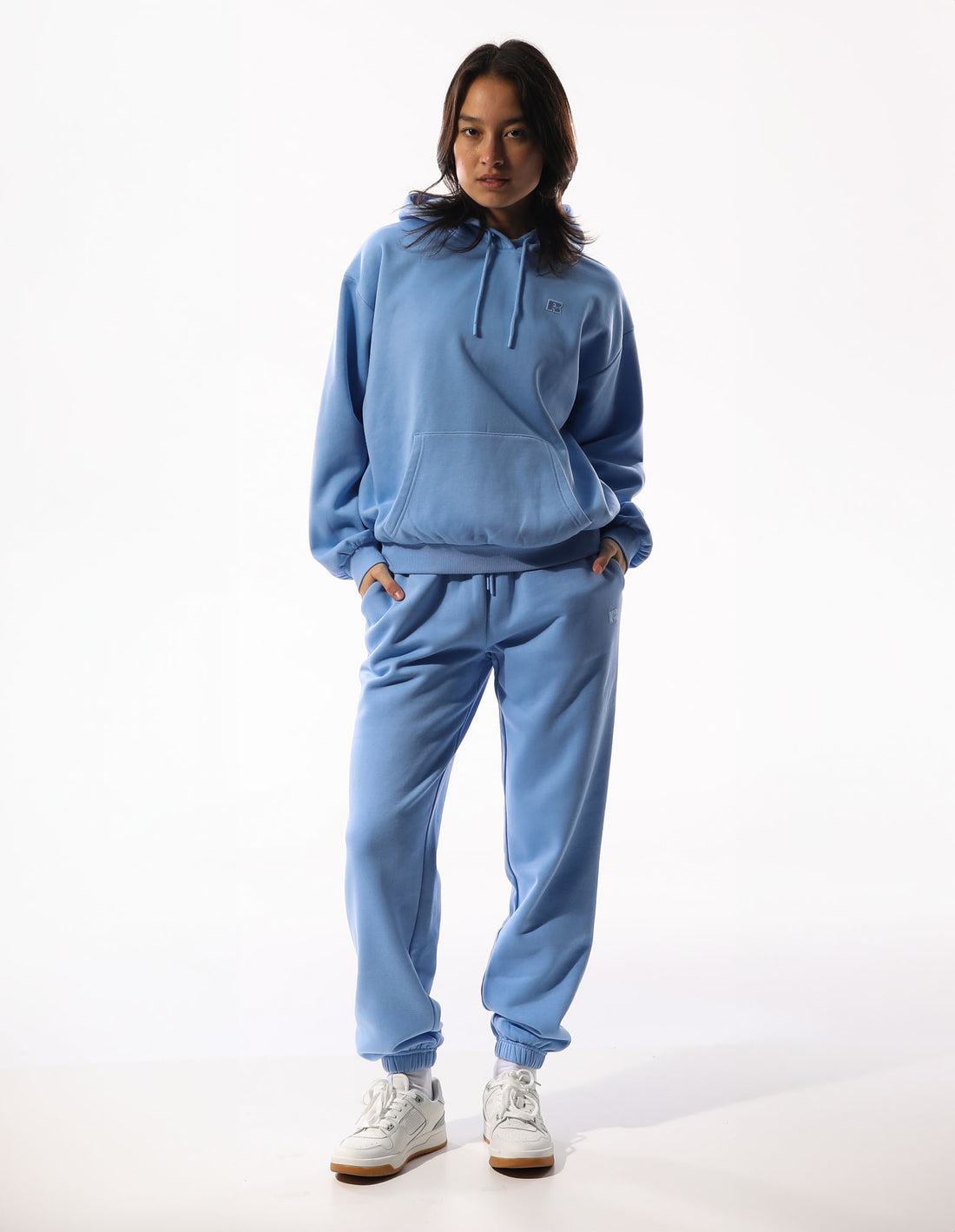 Blue Russell Athletic R Logo Women Hoodie | 65OPIEBAL