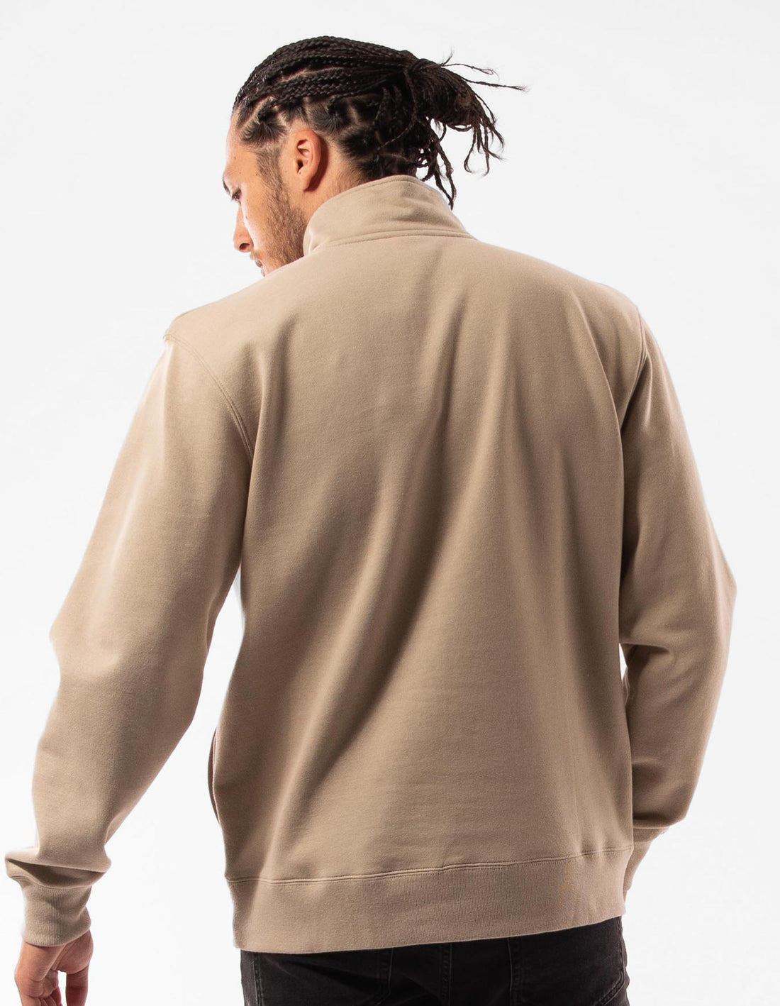 Brown Russell Athletic Serif 1/4 Zip Men Top | 89ESBCDAX