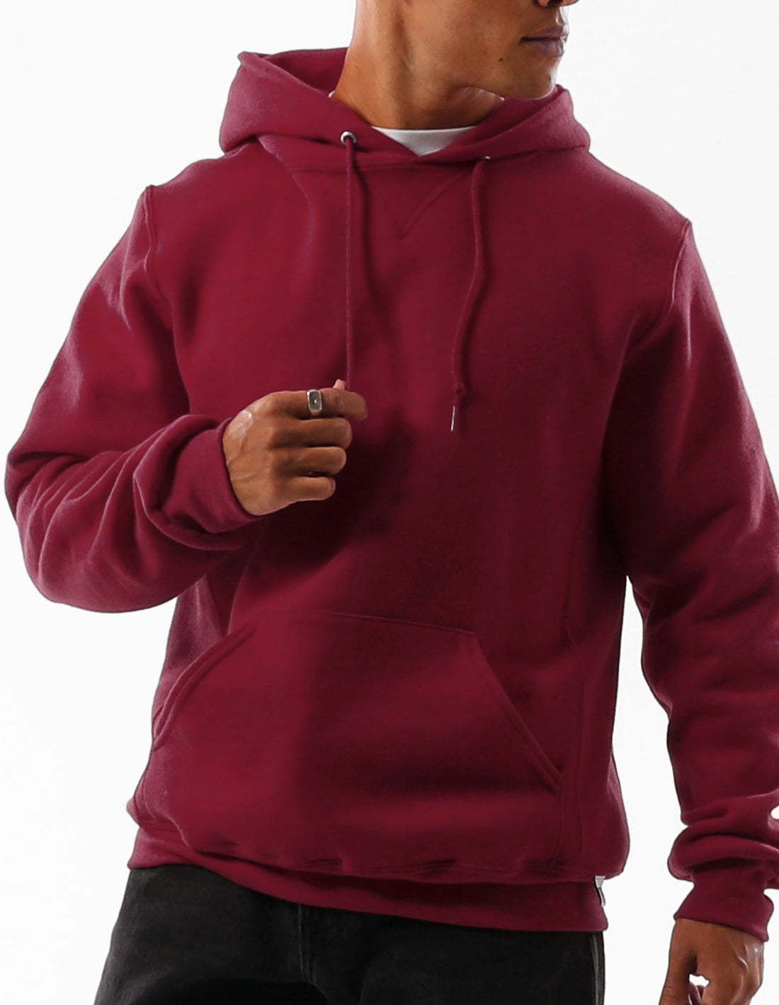 Burgundy Russell Athletic Unisex Dri Men Hoodie | 59LAGOUTJ