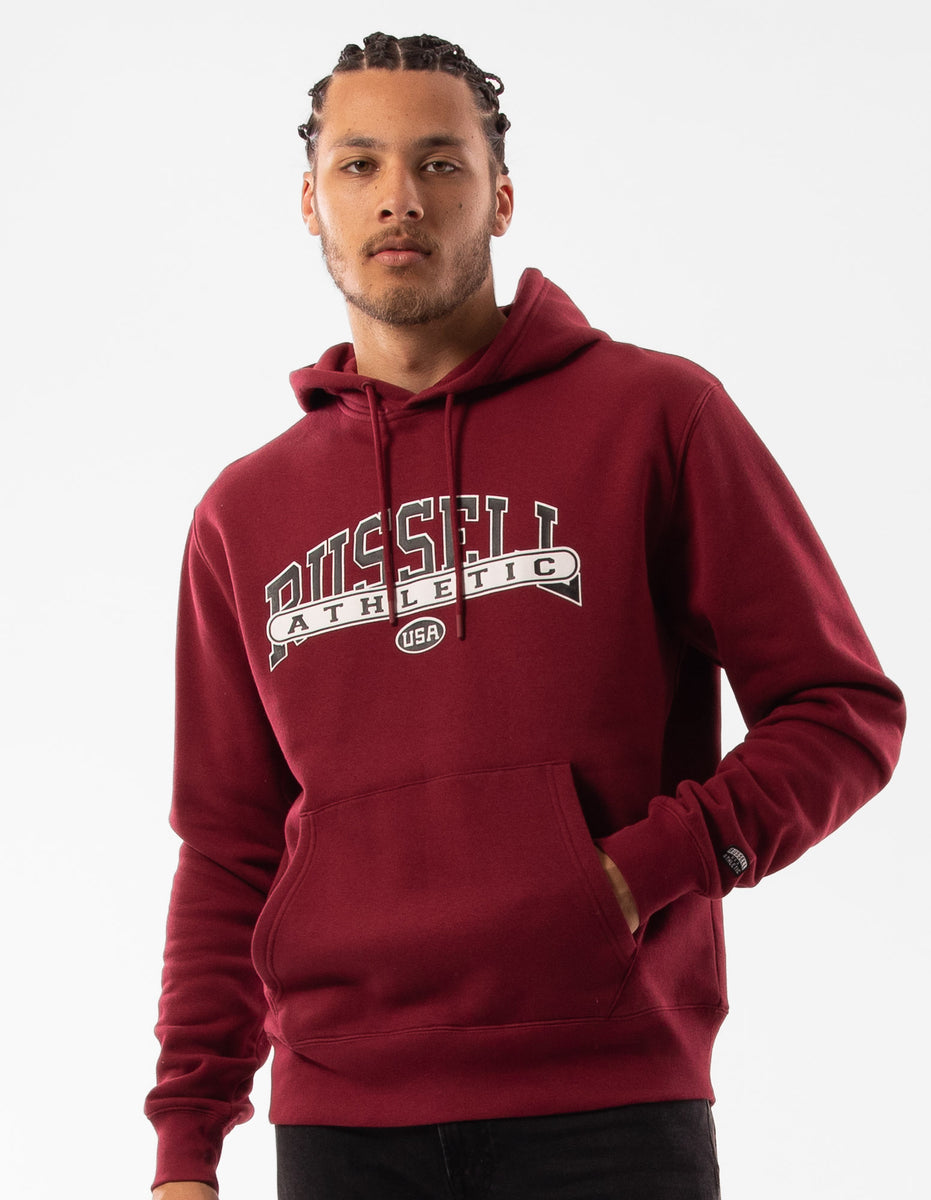 Burgundy Russell Athletic Vortex Men Hoodie | 41PXSOULQ