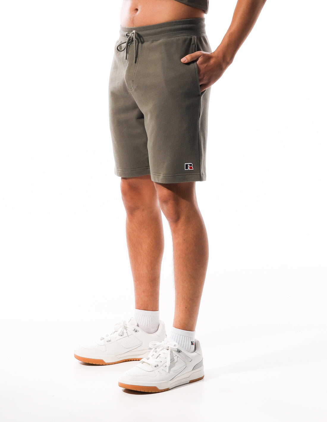 Dark Brown Russell Athletic R Logo Redeemer Men Shorts | 74UTMAHBW