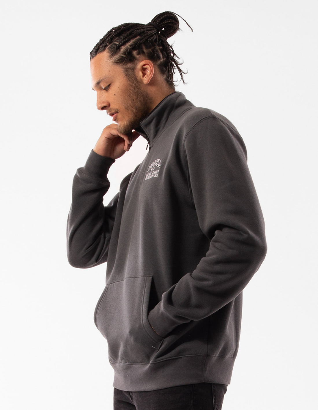 Dark Grey Russell Athletic Arch 1/4 Zip Men Top | 72EVTNUGI