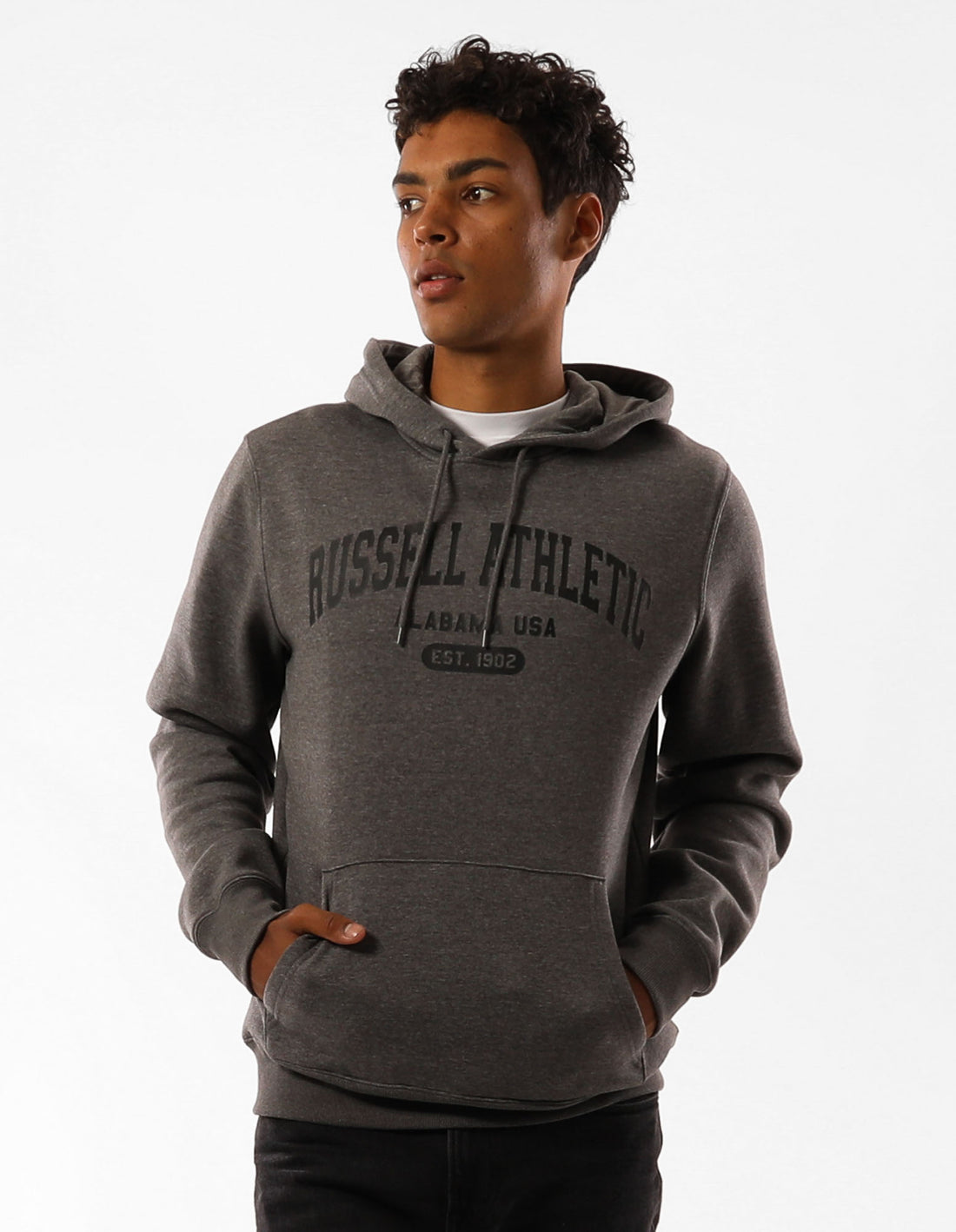 Dark Grey Russell Athletic Originals Heritage Men Hoodie | 20PLESZFA