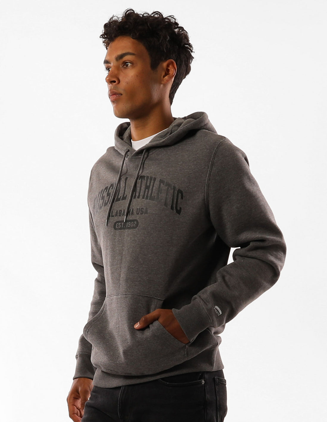 Dark Grey Russell Athletic Originals Heritage Men Hoodie | 20PLESZFA