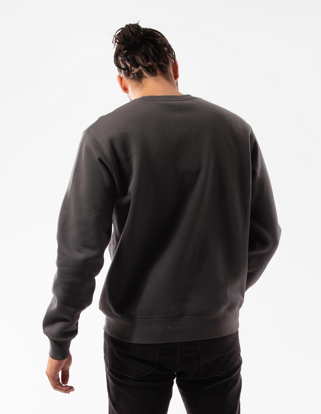 Dark Grey Russell Athletic Pasadena Men Crew Neck Sweaters | 17KNYGCJW