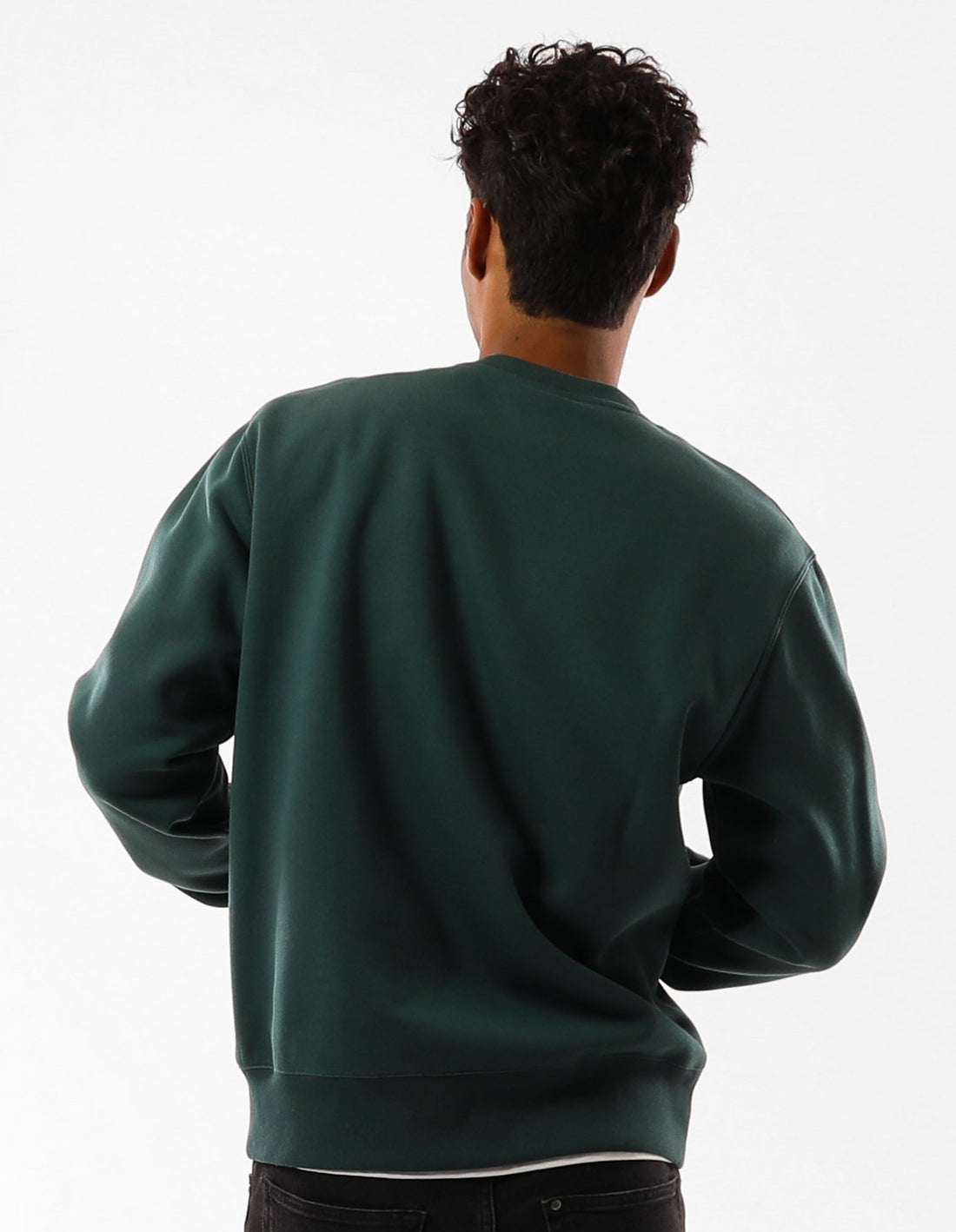 Green Russell Athletic Melrose Men Crew Neck Sweaters | 67YMKTBWN